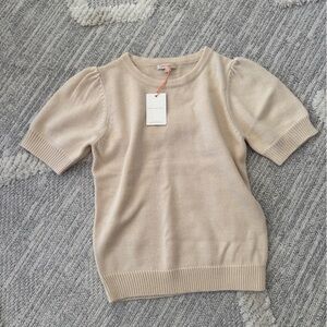 Skies Are Blue Recycled Yarn Short Sleeve Sweater